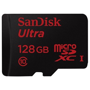 SanDisk 128GB Ultra Class 10 Micro SDXC up to 48MB/s with Adapter (SDSDQUAN-128G-G4A) [Newest Version]