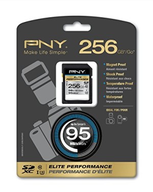 PNY Elite Performance 256GB High Speed SDXC Class 10 UHS-1 Up to 90MB/sec Flash Card - P-SDX256U1H-GE