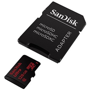 SanDisk 128GB Ultra Class 10 Micro SDXC up to 48MB/s with Adapter (SDSDQUAN-128G-G4A) [Newest Version]