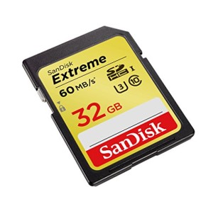 SanDisk Extreme 32GB U3/UHS-I SDHC Memory Card (SDSDXN-032G-G46)