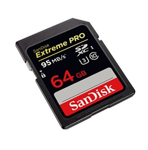 SanDisk Extreme Pro 64GB SDXC UHS-1 Speed Class 3 (U3) With Speed Up To 95MB/s & 4K Ultra HD-Ready, Frustration-Free Packaging- SDSDXPA-064G-AFFP