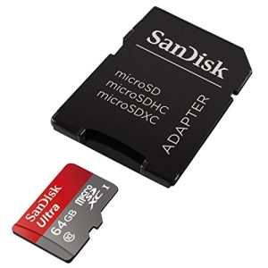 SanDisk 64GB Ultra Class 10 Micro SDXC up to 48MB/s with Adapter (SDSDQUAN-064G-G4A) [Newest Version]