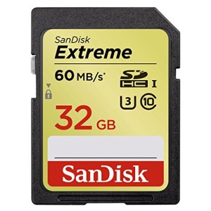 SanDisk Extreme 32GB U3/UHS-I SDHC Memory Card (SDSDXN-032G-G46)