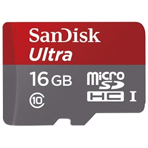 SanDisk 16GB Ultra Class 10 Micro SDHC up to 48MB/s with Adapter (SDSDQUAN-016G-G4A) [Newest Version]