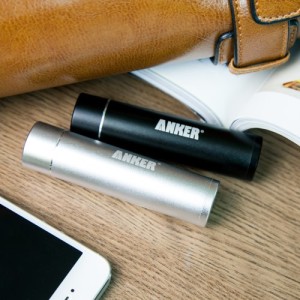 Anker 2nd Gen Astro Mini 3200mAh Lipstick-Sized Portable External Battery Charger with PowerIQ Technology for iPhone, Samsung, HTC and More (Silver)