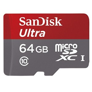 SanDisk 64GB Ultra Class 10 Micro SDXC up to 48MB/s with Adapter (SDSDQUAN-064G-G4A) [Newest Version]