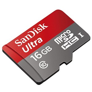 SanDisk 16GB Ultra Class 10 Micro SDHC up to 48MB/s with Adapter (SDSDQUAN-016G-G4A) [Newest Version]