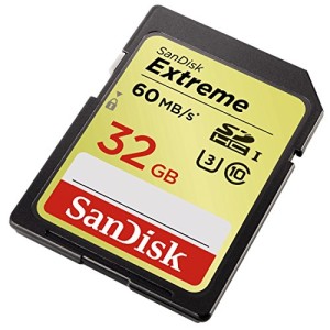 SanDisk Extreme 32GB U3/UHS-I SDHC Memory Card (SDSDXN-032G-G46)