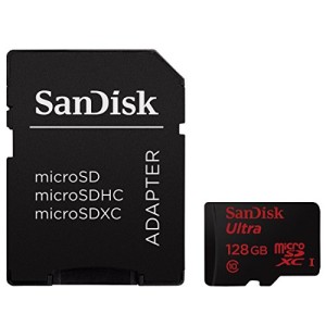 SanDisk 128GB Ultra Class 10 Micro SDXC up to 48MB/s with Adapter (SDSDQUAN-128G-G4A) [Newest Version]