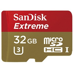 SanDisk 32GB Extreme U3 Micro SDHC up to 60MB/s Read with Adapter (SDSDQXN-032G-G46A) [Newest Version]