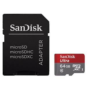 SanDisk 64GB Ultra Class 10 Micro SDXC up to 48MB/s with Adapter (SDSDQUAN-064G-G4A) [Newest Version]