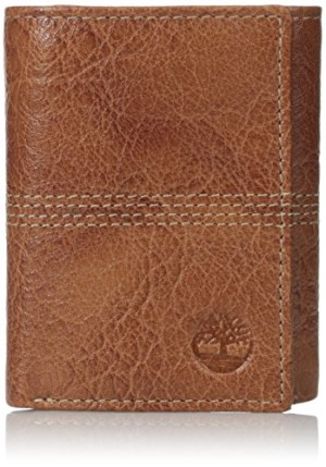 Timberland Men's Argento Quad Stitch Trifold Wallet