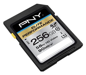 PNY Elite Performance 256GB High Speed SDXC Class 10 UHS-1 Up to 90MB/sec Flash Card - P-SDX256U1H-GE