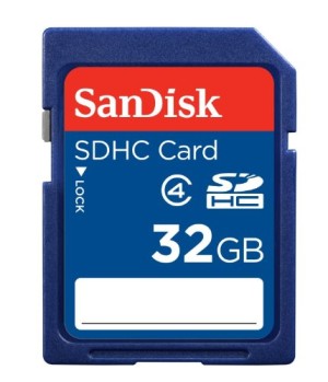 SanDisk 32GB Class 4 SDHC Flash Memory Card, Frustration-Free Packaging- SDSDB-032G-AFFP (Label May Change)