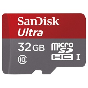 SanDisk 32GB Ultra Class 10 Micro SDHC up to 48MB/s with Adapter (SDSDQUAN-032G-G4A) [Newest Version]