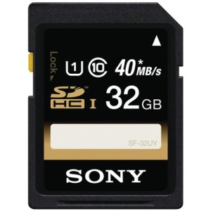 Sony 32GB SDHC Class 10 UHS-1 R40 Memory Card (SF32UY/TQMN)