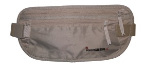 igogeer.com deluxe money belt with RFID blocking - khaki