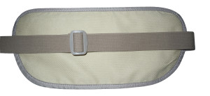 igogeer.com deluxe money belt with RFID blocking - khaki - back