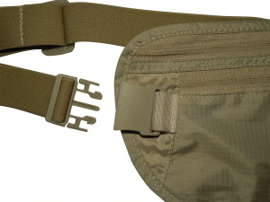 igogeer.com deluxe money belt with RFID blocking - khaki - buckle detail