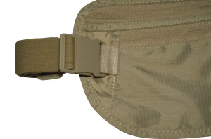 igogeer.com deluxe money belt with RFID blocking - khaki - belt and buckle