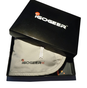 igogeer.com deluxe money belt with RFID blocking - khaki - in awesome gift box