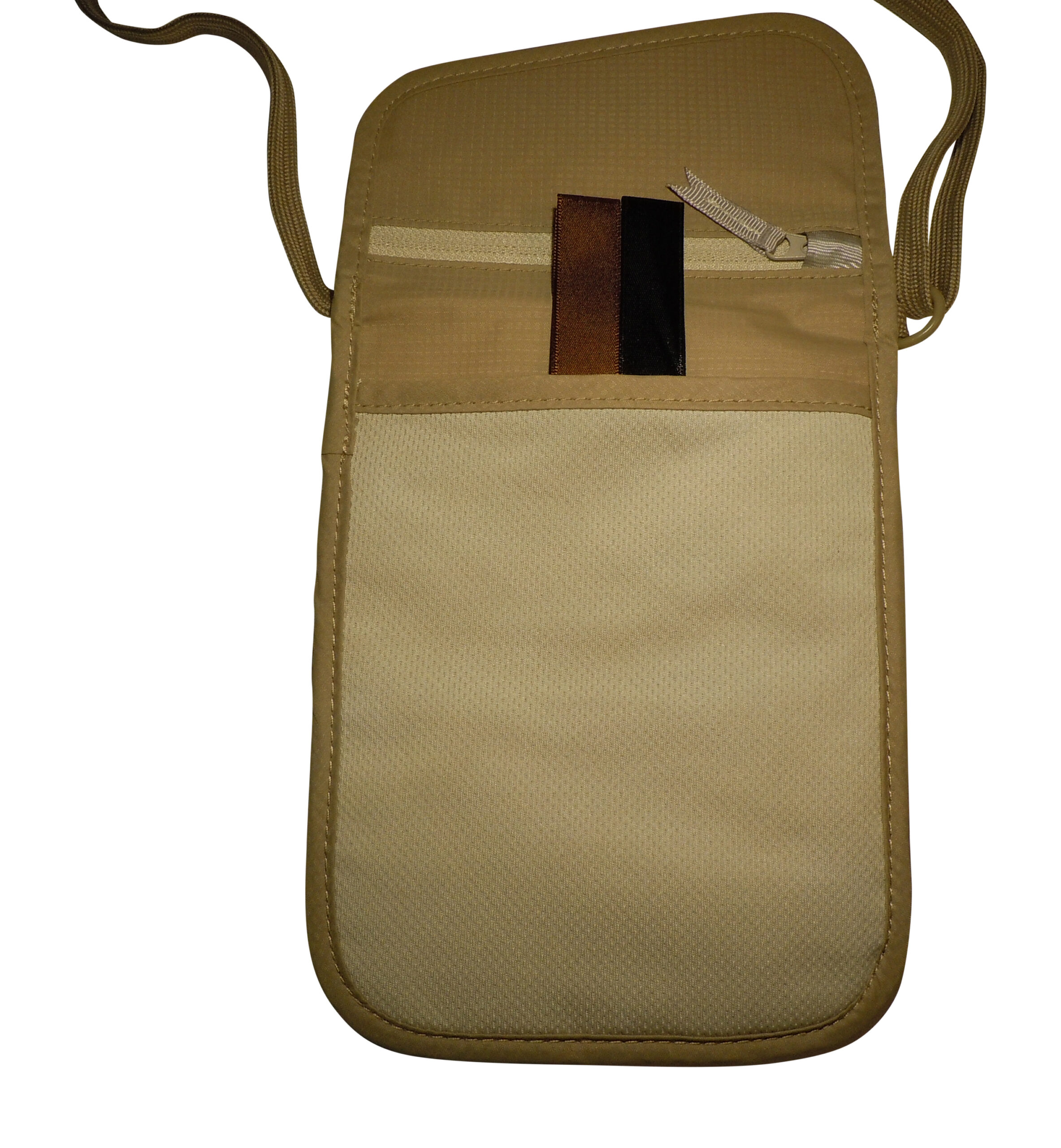 Igogeer.com - deluxe neck wallet with rfid blocking - back with loops