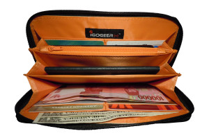 Igogeer.com - women travel clutch wallet W05 with Rfid blocking - internal full