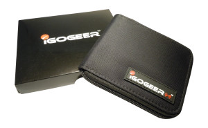 Igogeer.com - men pocket wallet M05 with Rfid blocking - front & gift box